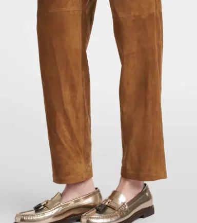 Brunello Cucinelli Suede straight pants | Thumbnail 5