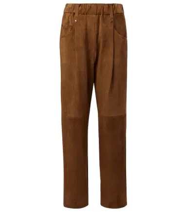 Brunello Cucinelli Suede straight pants | Thumbnail 1