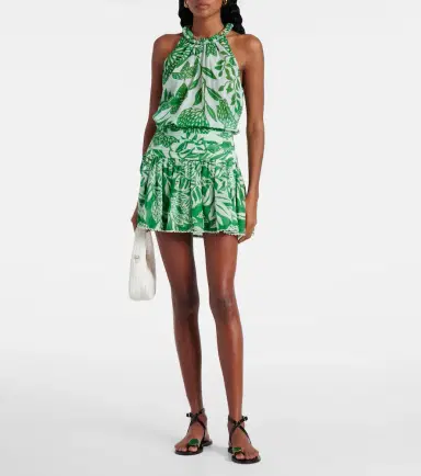 Poupette St Barth Colleen floral cotton miniskirt | Thumbnail 4