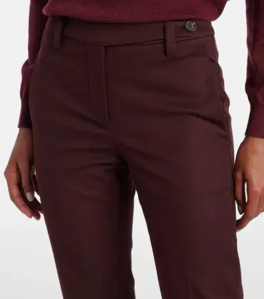 Brunello Cucinelli Monili cropped cotton-blend slim pants | Thumbnail 3 Brunello Cucinelli Monili cropped cotton-blend slim pants | Thumbnail 3