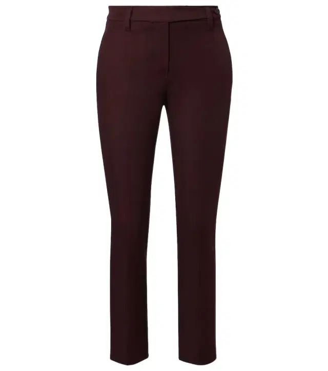 Brunello Cucinelli Monili cropped cotton-blend slim pants