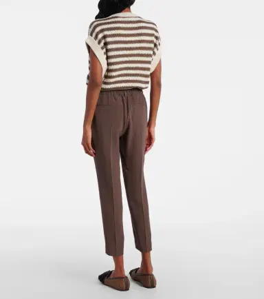 Brunello Cucinelli Cropped crêpe slim pants | Thumbnail 2