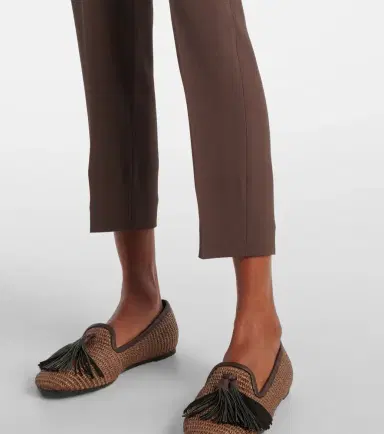 Brunello Cucinelli Cropped crêpe slim pants | Thumbnail 4