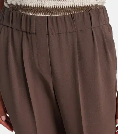 Brunello Cucinelli Cropped crêpe slim pants | Thumbnail 5