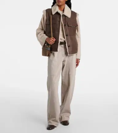 Brunello Cucinelli Shearling-lined suede vest | Thumbnail 2