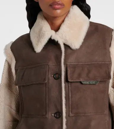Brunello Cucinelli Shearling-lined suede vest | Thumbnail 5