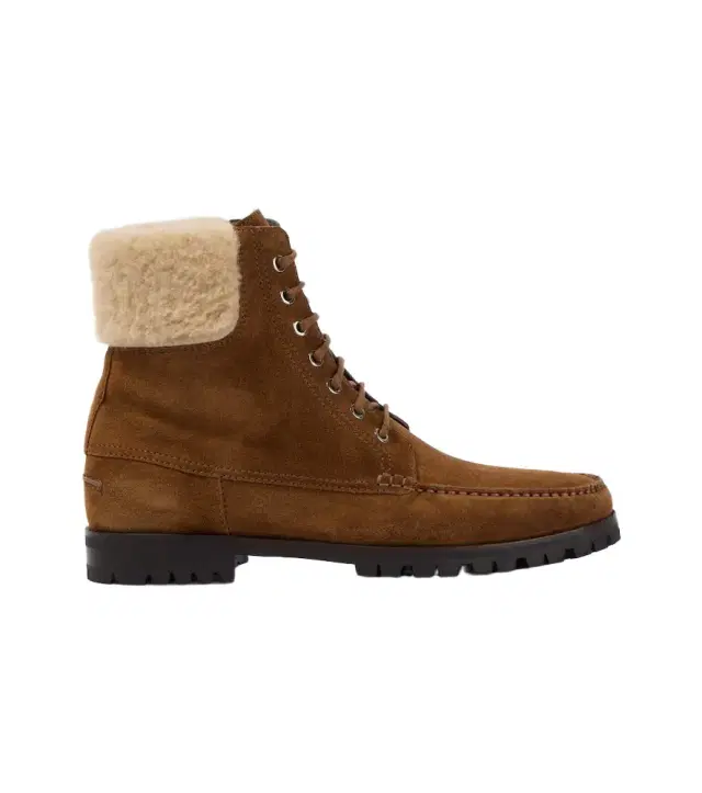 Sycamor shearling-trimmed suede boots