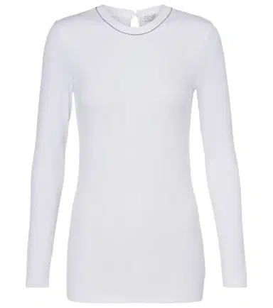 Brunello Cucinelli Cotton-blend top | Thumbnail 1 Brunello Cucinelli Cotton-blend top | Thumbnail 1