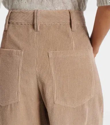 Brunello Cucinelli High-rise cotton corduroy shorts | Thumbnail 2