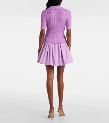 Patou Ribbed-knit cotton polo shirt | Thumbnail 4
