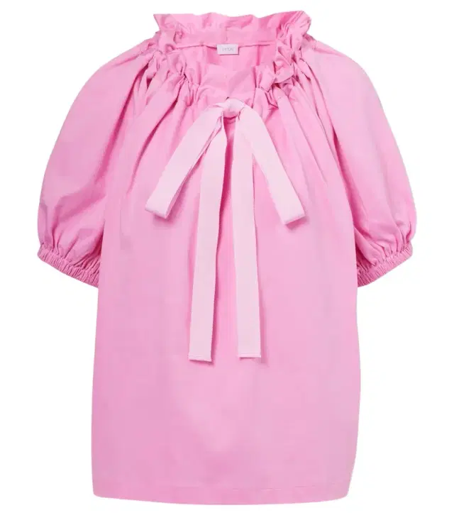 Patou Bow-detail cotton jersey top
