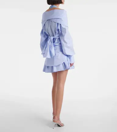 Patou Draped cotton poplin blouse | Thumbnail 2