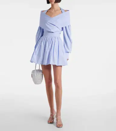 Patou Draped cotton poplin blouse | Thumbnail 5