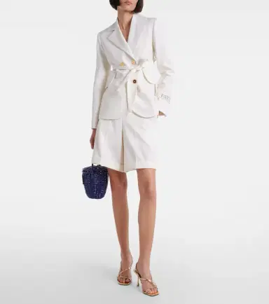 Patou High-rise cotton gabardine Bermuda shorts | Thumbnail 3