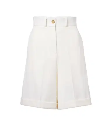 Patou High-rise cotton gabardine Bermuda shorts | Thumbnail 1