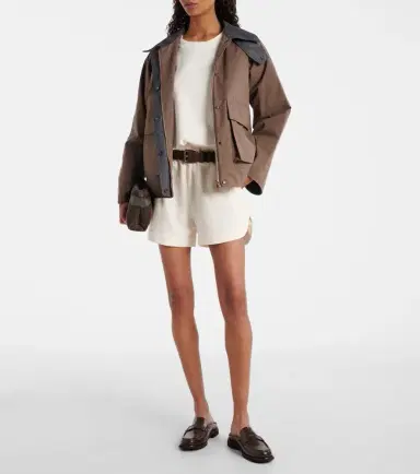 Brunello Cucinelli High-rise cotton shorts | Thumbnail 4 Brunello Cucinelli High-rise cotton shorts | Thumbnail 4