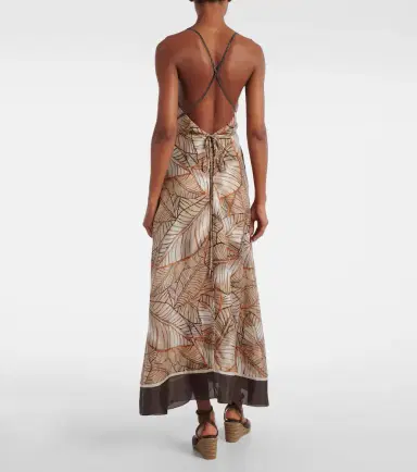 Brunello Cucinelli Printed silk maxi dress | Thumbnail 4