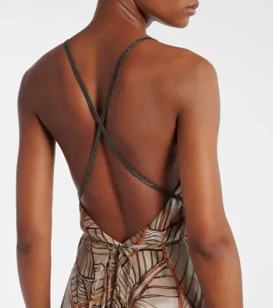 Brunello Cucinelli Printed silk maxi dress | Thumbnail 5