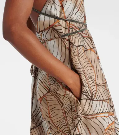 Brunello Cucinelli Printed silk maxi dress | Thumbnail 6