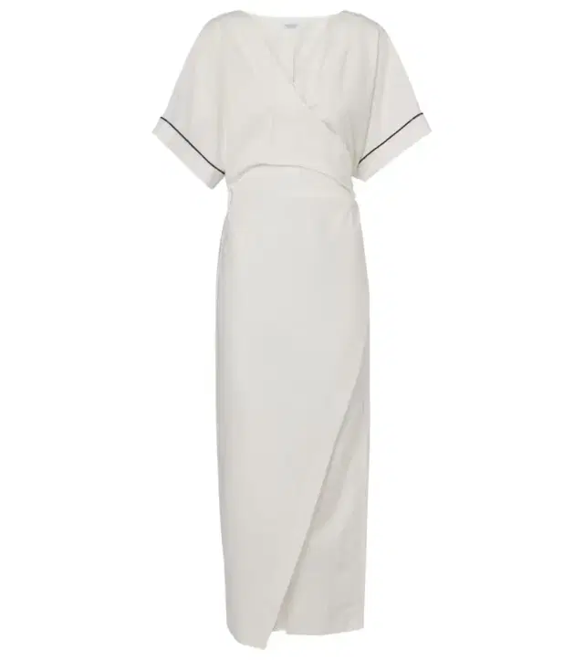 Brunello Cucinelli Monili cotton-blend wrap dress