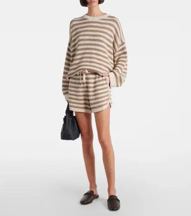Brunello Cucinelli Striped cotton-blend sweater | Thumbnail 2