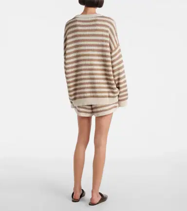 Brunello Cucinelli Striped cotton-blend sweater | Thumbnail 3