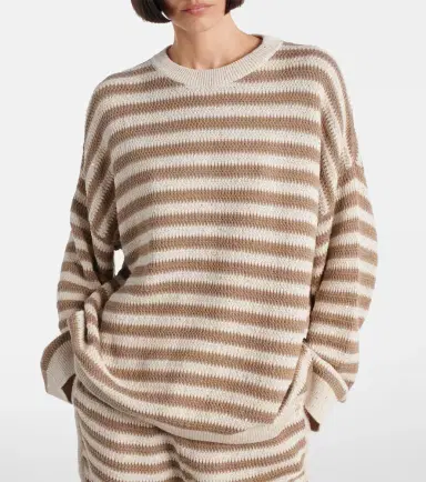 Brunello Cucinelli Striped cotton-blend sweater | Thumbnail 4
