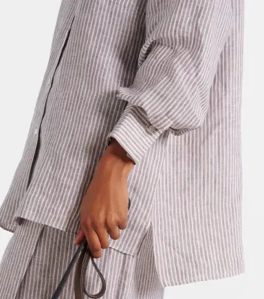 Brunello Cucinelli Monili striped linen shirt | Thumbnail 2 Brunello Cucinelli Monili striped linen shirt | Thumbnail 2