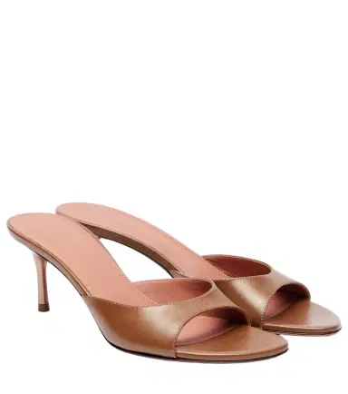 Amina Muaddi Jeanne 60 leather mules | Thumbnail 1