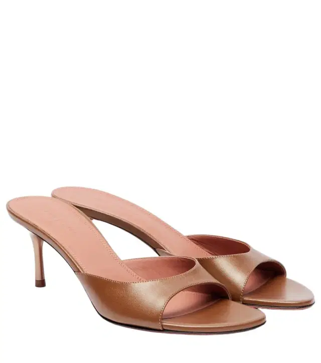 Amina Muaddi Jeanne 60 leather mules