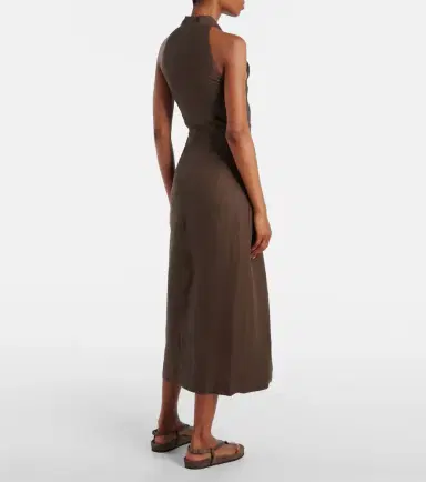 Brunello Cucinelli Twill wrap dress | Thumbnail 3