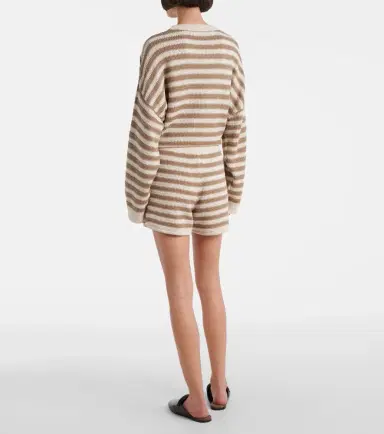Brunello Cucinelli Striped cotton-blend shorts | Thumbnail 3