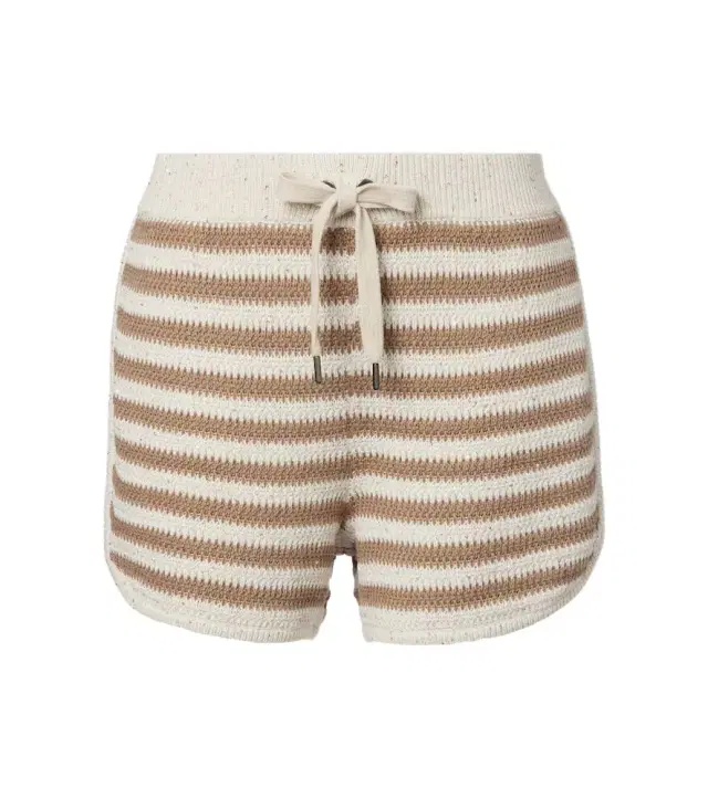 Brunello Cucinelli Striped cotton-blend shorts