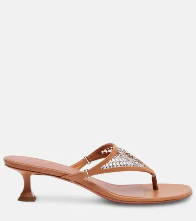 Amina Muaddi Cameron 45 embellished thong sandals | Thumbnail 3