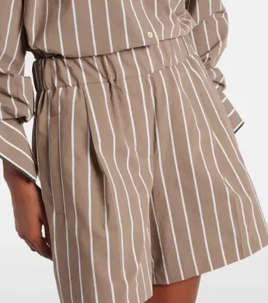 Brunello Cucinelli Striped cotton-blend Bermuda shorts | Thumbnail 2
