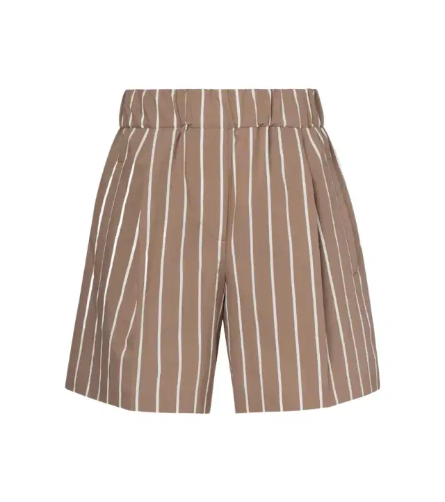 Brunello Cucinelli Striped cotton-blend Bermuda shorts