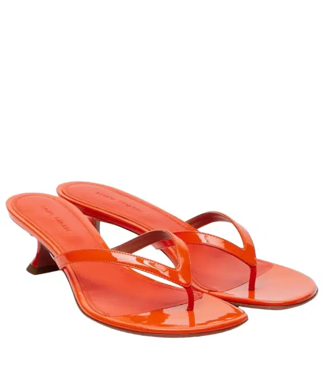 Amina Muaddi Juliette 45 patent leather thong sandals