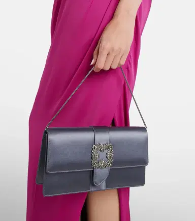 Manolo Blahnik Capri embellished satin clutch | Thumbnail 4