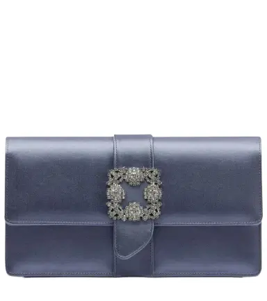 Manolo Blahnik Capri embellished satin clutch | Thumbnail 1