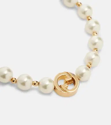 Gucci Interlocking G faux pearl bracelet | Thumbnail 2