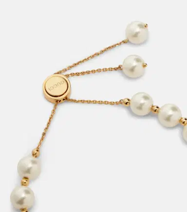 Gucci Interlocking G faux pearl bracelet | Thumbnail 3