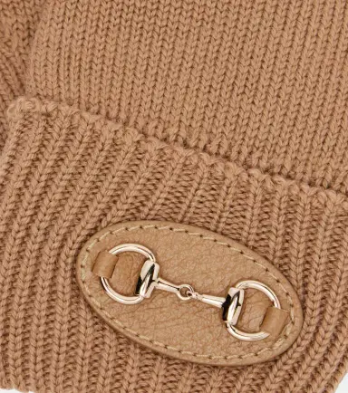 Gucci Horsebit ribbed-knit wool gloves | Thumbnail 2