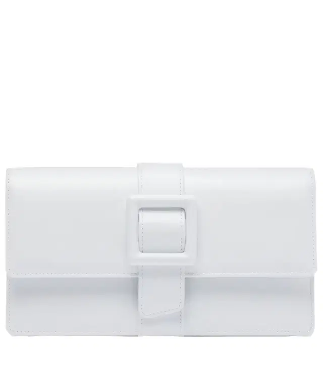 Manolo Blahnik Maygot leather clutch