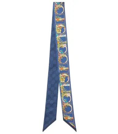 Gucci GG floral printed silk scarf | Thumbnail 1