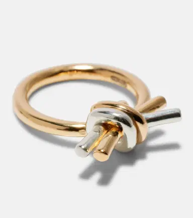 Bottega Veneta Knot gold-plated sterling silver ring | Thumbnail 3