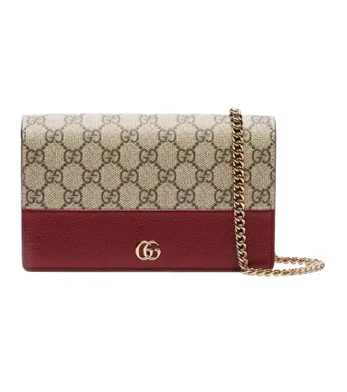 Gucci GG Marmont Petite leather wallet on chain | Thumbnail 1 Gucci GG Marmont Petite leather wallet on chain | Thumbnail 1