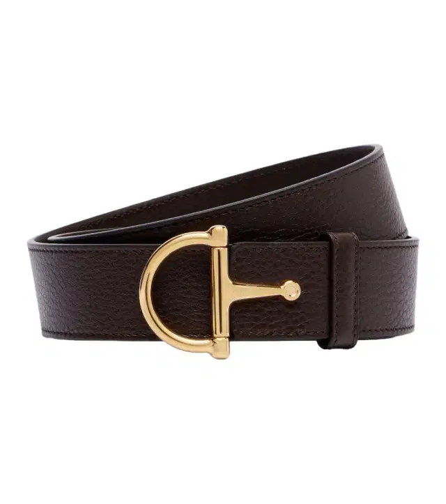 Horsebit leather belt