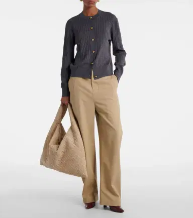 Bottega Veneta Hop Large Intrecciato suede shoulder bag | Thumbnail 3 Bottega Veneta Hop Large Intrecciato suede shoulder bag | Thumbnail 3