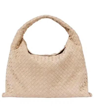 Bottega Veneta Hop Large Intrecciato suede shoulder bag | Thumbnail 1 Bottega Veneta Hop Large Intrecciato suede shoulder bag | Thumbnail 1