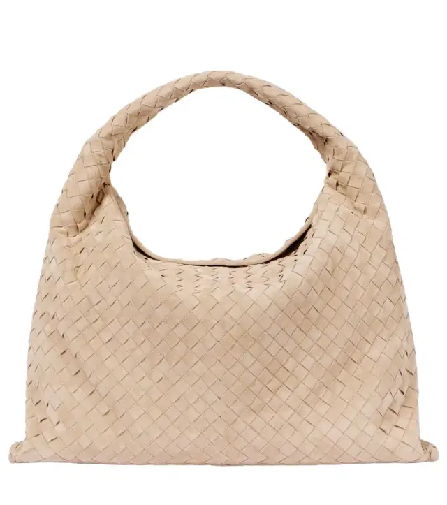 Bottega Veneta Hop Large Intrecciato suede shoulder bag